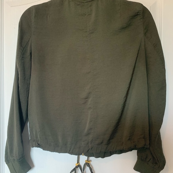 Bomber jacket // satin zip up - Picture 2 of 3